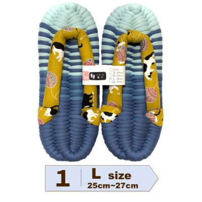 画像2: ふっくら布ぞうり　L（25〜27cm）